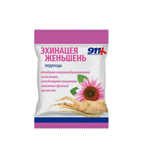 911 Леденцы эхинацея женьшень витамин С 50 гр