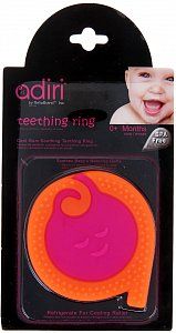 Adiri Прорезыватель для зубов A Teething Rings magenta-orange