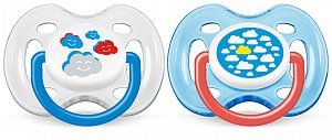 Avent SCF172/18 Пустышка Freeflow силиконовая 2 шт c 0-6 мес