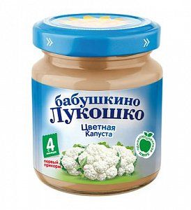 Бабушкино лукошко Пюре цветная капуста с 4 мес 100 г