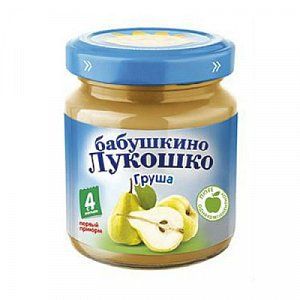 Бабушкино лукошко Пюре груша с 4 мес 100 г