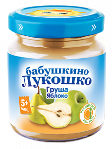 Бабушкино лукошко Пюре из груш и яблок 100 г