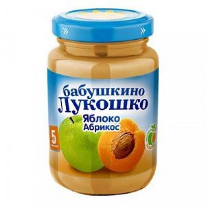Бабушкино лукошко Пюре яблоко, абрикос с 5 мес 200 г