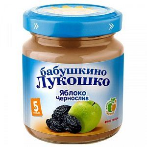 Бабушкино лукошко Пюре яблоко чернослив с 5 мес 100 г