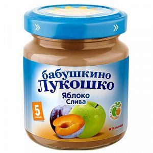 Бабушкино лукошко Пюре яблоко слива с 5 мес 100 г