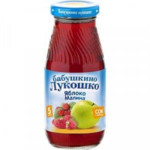 Бабушкино лукошко Сок яблоко и малина с 5 мес 200 мл