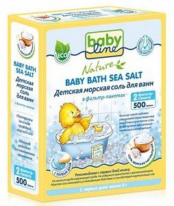 Babyline Детская морская соль для ванны 500 г 2 шт фильтр-пакеты