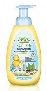 Babyline Nature Гель для купания с мятой и солодкой 500 мл, с дозатором