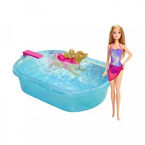 Barbie Игровой набор Puppy Adventure Купание щенков DMC32