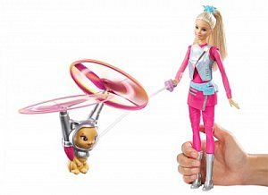 Barbie Кукла с летающим котом Попкорном Барби и космическое приключение DWD24