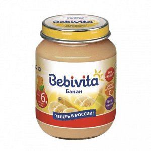 Bebivita Пюре Банан 100 г с 6 мес