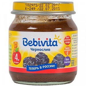 Bebivita Пюре Чернослив 100 г с 4 мес