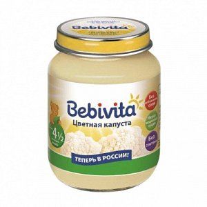 Bebivita Пюре Цветная капуста 100 г с 4,5 мес