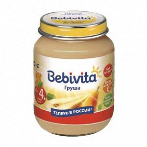 Bebivita Пюре Груша 100 г с 4 мес