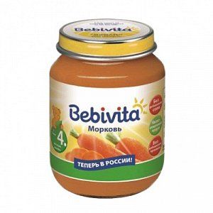 Bebivita Пюре Морковь 100 г с 4 мес
