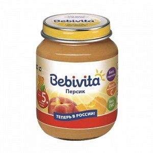 Bebivita Пюре Персик 100 г с 5 мес