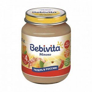 Bebivita Пюре Яблоко 100 г с 4 мес