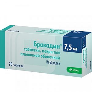 Бравадин таблетки покрытые пленочной оболочкой 7,5 мг 28 шт