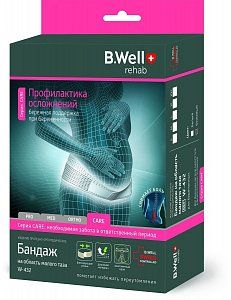 BWell Care Бандаж W-432 дородовый на область малого таза рS Белый