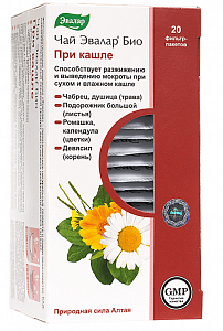 Чай Эвалар Био при кашле 2 г 20 шт фильтр-пакетики