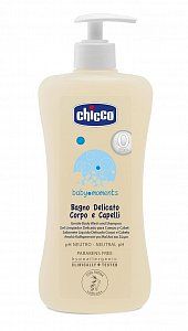 Chicco Baby moments Шампунь для тела и волос с овсом 500 мл 0м+