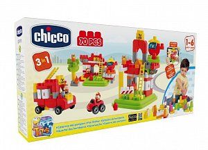 Chicco Набор строительных блоков Пожарная станция 70 шт 12м+