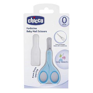 Chicco Ножницы с закругленными концами голубые 0м+