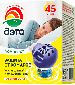 ДЭТА Фумигатор + Жидкость 45 ночей 30 мл