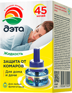 ДЭТА Жидкость для фумигатора 45 ночей 30 мл