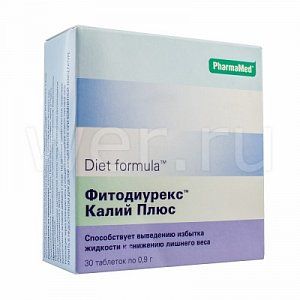 Diet Formula Фитодиурекс Калий Плюс таблетки 30 шт