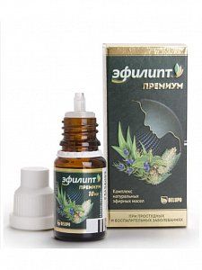 Эфилипт Премиум капли 10 мл комплекс натуральных эфирных масел для ингаляций, массажа, принятия ванн и бани