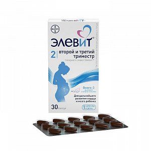 Элевит Второй и третий триместр капсулы 30 шт