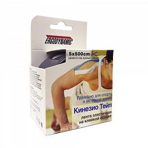 Ergodynamic Кинезио-тейп 5х500 см черный