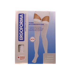 Ergoforma Чулки антиэмболические 1 класс компрессии р1 Белые