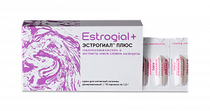 Эстрогиал Плюс крем для интимной гигиены дозированный 1,2г 10 шт