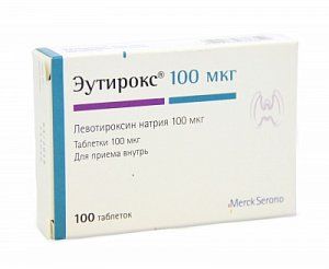 Эутирокс таблетки 100 мкг 100 шт