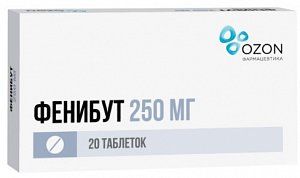 Фенибут таблетки 250 мг 20 шт Озон