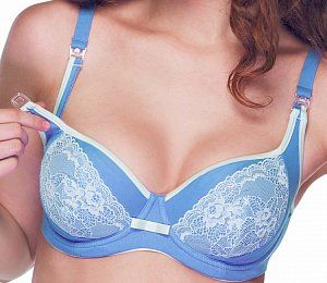 Фэст Бюстгальтер послеродовой 62317 р75C темно-голубой/кремовый