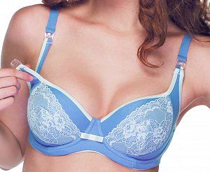 Фэст Бюстгальтер послеродовой 62317 р85C темно-голубой/кремовый