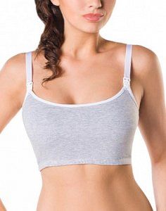 Фэст Майка укороченная для кормящих женщин 03905 Р158 (164-96-102) Серый Меланж