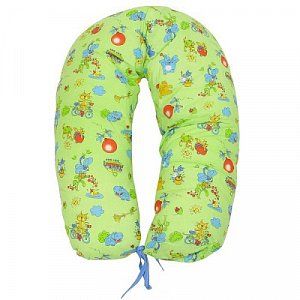 Фэст Подушка Многофункциональная для беременных и кормящих зеленый, звери