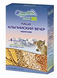 Fleur Alpine Каша молочная Альпийский вечер Organic 6 мес 200 г