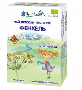 Fleur Alpine Organic Набор Чай травяной Фенхель + Книжка сэмпл с 1 мес 30 г