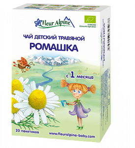 Fleur Alpine Organic Набор Чай травяной Ромашка и Книжка сэмпл с 1 мес 20 г