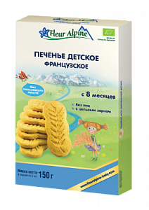 Fleur Alpine Печенье детское Французкое Organic 8 мес 175 г