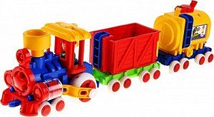 Форма Паровозик Ромашка С-119-Ф с двумя вагонами