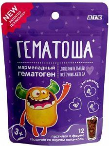 Гематоша пастилки жев мармеладные 12 шт вкус колы