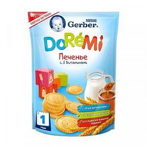 Gerber DoReMi Печенье с 5 витаминами с 12 мес 180 г