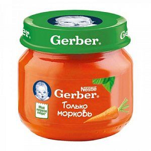 Gerber Пюре Морковь с 4 мес 80 г