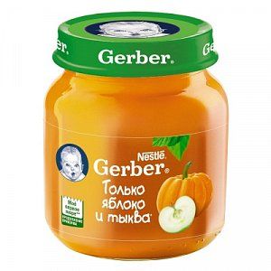 Gerber Пюре Яблоко и тыква с 5 мес 130 г